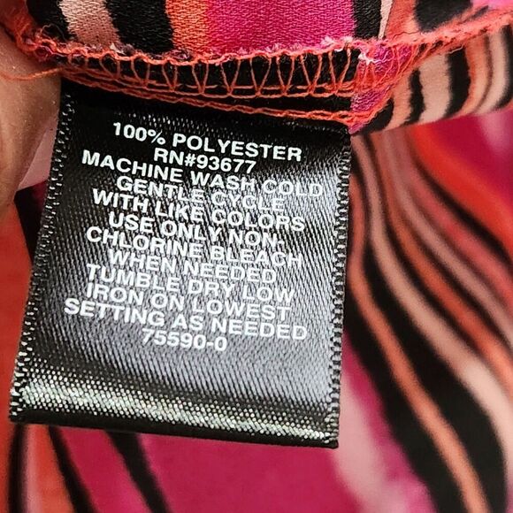 Bold Elements Sleeveless Top For Women Size XL Striped Lightweight Zip On Front - Picture 9 of 9